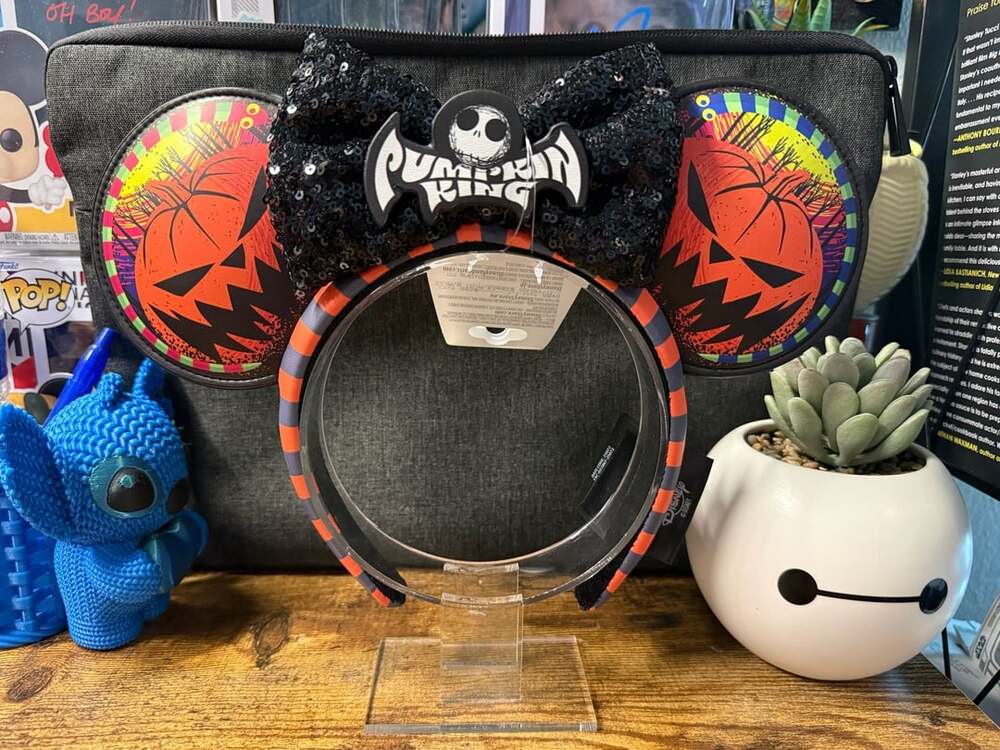 NWT Disney Parks NBC Pumpkin King Minnie Ears Headband